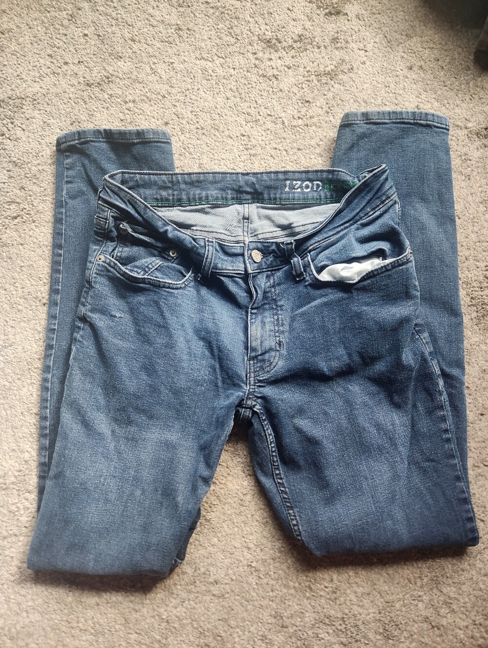 Izod Straight Leg Blue Denim Jeans
